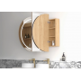 Bondi Natural Oak Oval Led Mirror Shaving Cabinet 1500*900